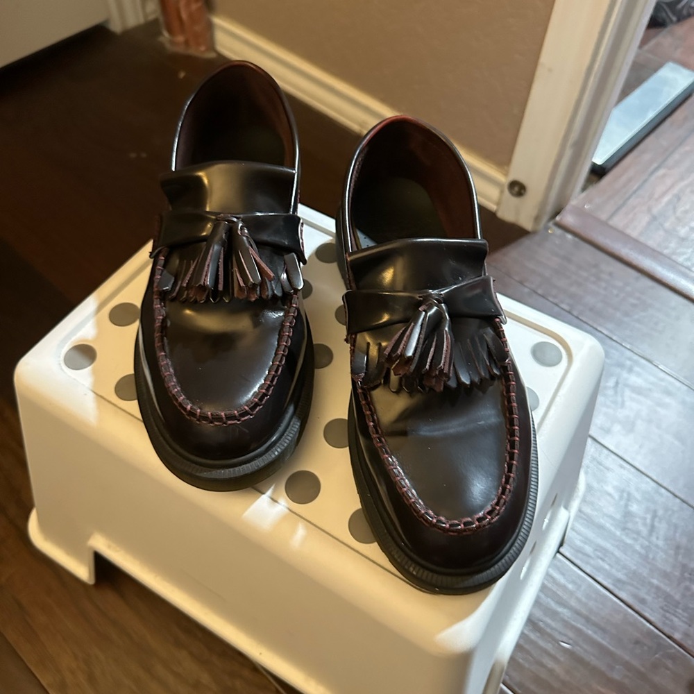 Dr. Martens Black and Brown Tassel Loafers